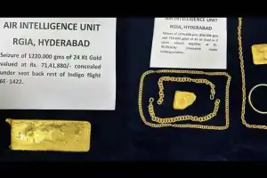 Customs Officials at RGIA Seize 3.73 kg of Smuggled Gold in Hyderabad