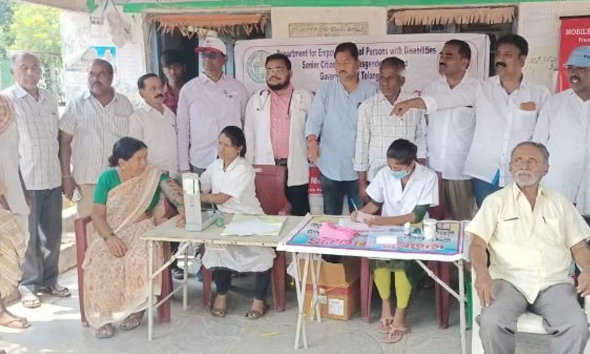 Elderly Residents in Sircilla Benefit from Red Cross Medical Camp