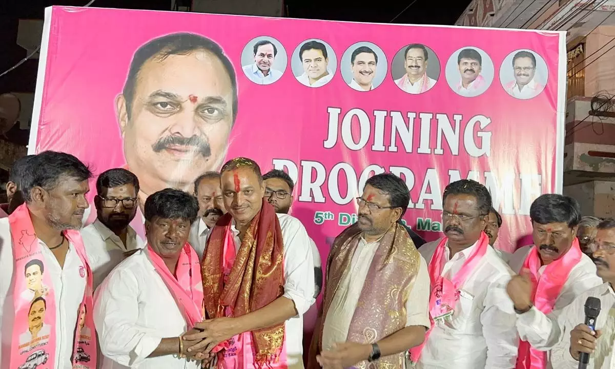 Leaders from Congress and BJP in Uppal constituency unite under BRS