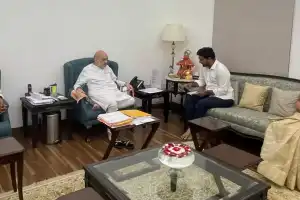 Lokesh lodges complaint with Amit Shah, alleges harassment by YSRCP government towards his family