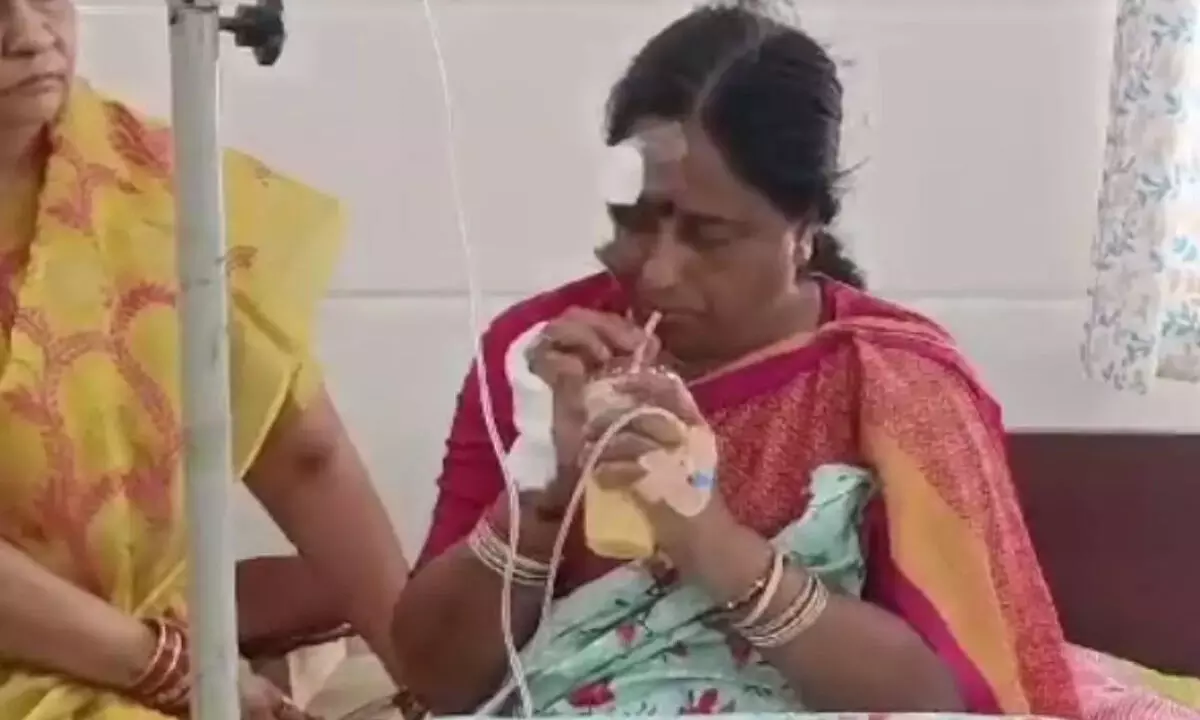 Minor injuries suffered by Konda Surekha during Congress bike rally in Bhupalpally