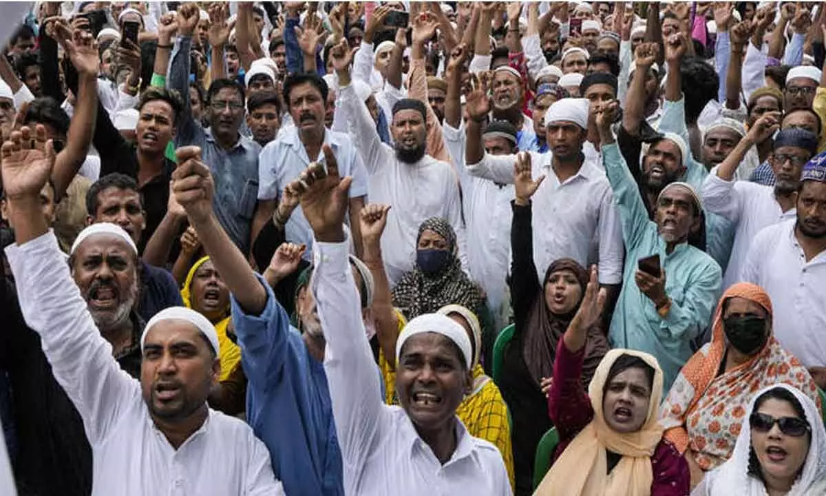 Muslims in Hyderabad support Palestine, rally against Israeli attacks in Gaza