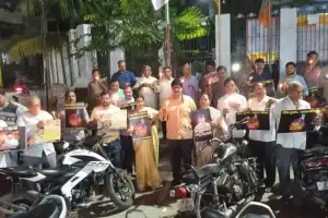 Naidu receives support at candlelight vigil in Hyderabad, a global city