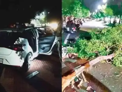 Passengers injured as car causes disturbance in Rajendranagar by colliding with divider