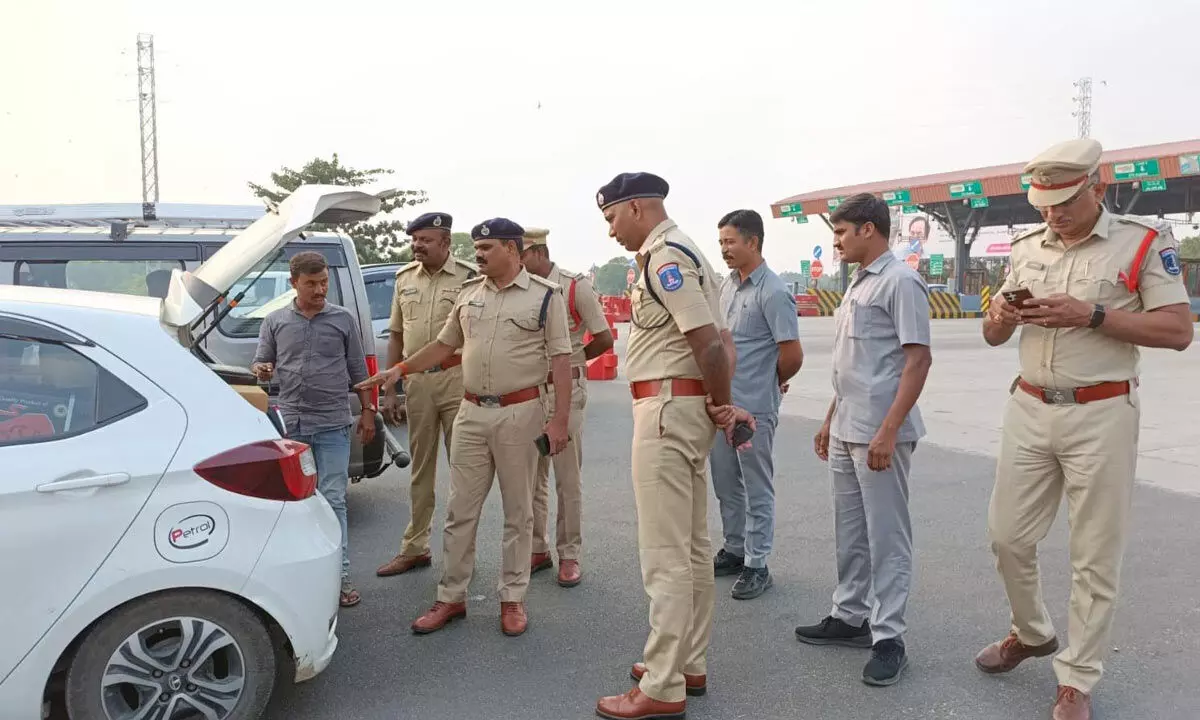 Police Conduct Vehicle Inspections in Shadnagar Constituency