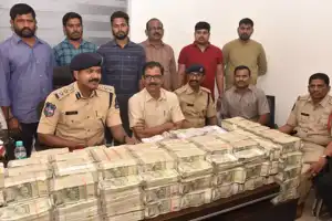 Police in Hyderabad confiscate hawala cash valued at Rs 3.35 crore during vehicle inspection.