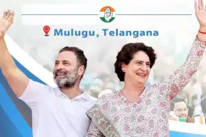Rahul and Priyanka Gandhi commence Congress campaign in Mulugu, plan to tour Ramappa