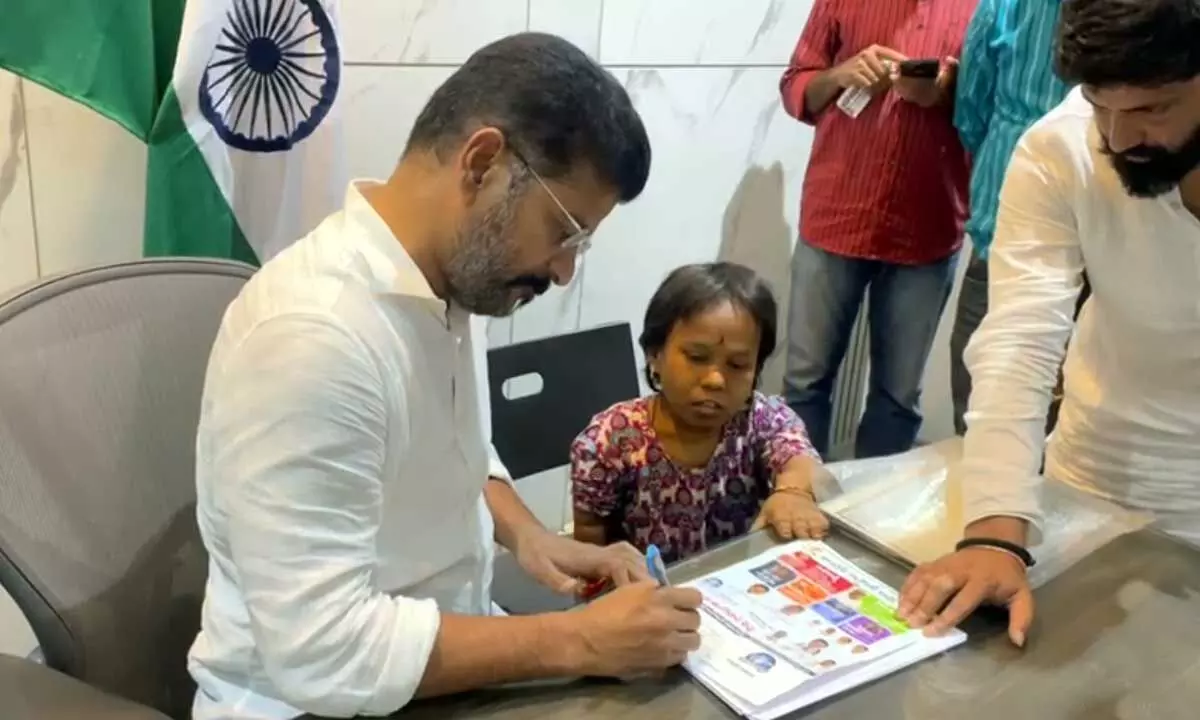 Revanth Reddy pledges to provide first employment opportunity to a girl with dwarfism from Nampally