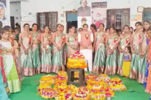 Sri Kakatiya School in Rangareddy Celebrates Bathukamma Festivities