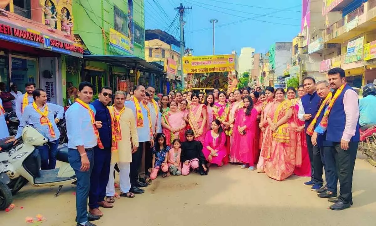 Telangana Witnesses Agra Akhand JyotRath Yatra Across Multiple Districts