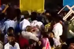 TV debate turns violent as BRS and BJP leaders clash