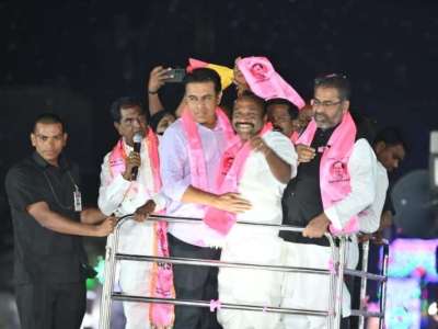 Telangana IT Minister KTR Rallies for Shadnagar MLA Anjaiah Yadav, Questions Opposition Leaders’ Commitment