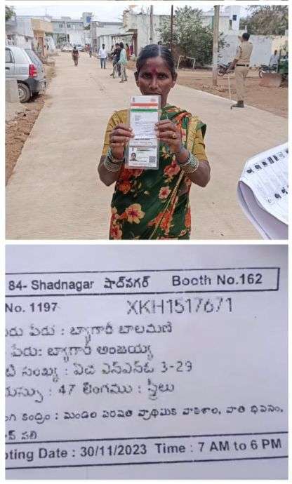 Voter Confusion Unfolds at Shadnagar Polling Booth: Namesake Mix-up Raises Concerns