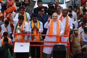 Amit Shah urges for an end to KCR’s rule in Choutuppal