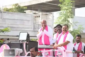 BRS MLA Manchireddy Kishan Reddy Organizes Road Show in Yacharam