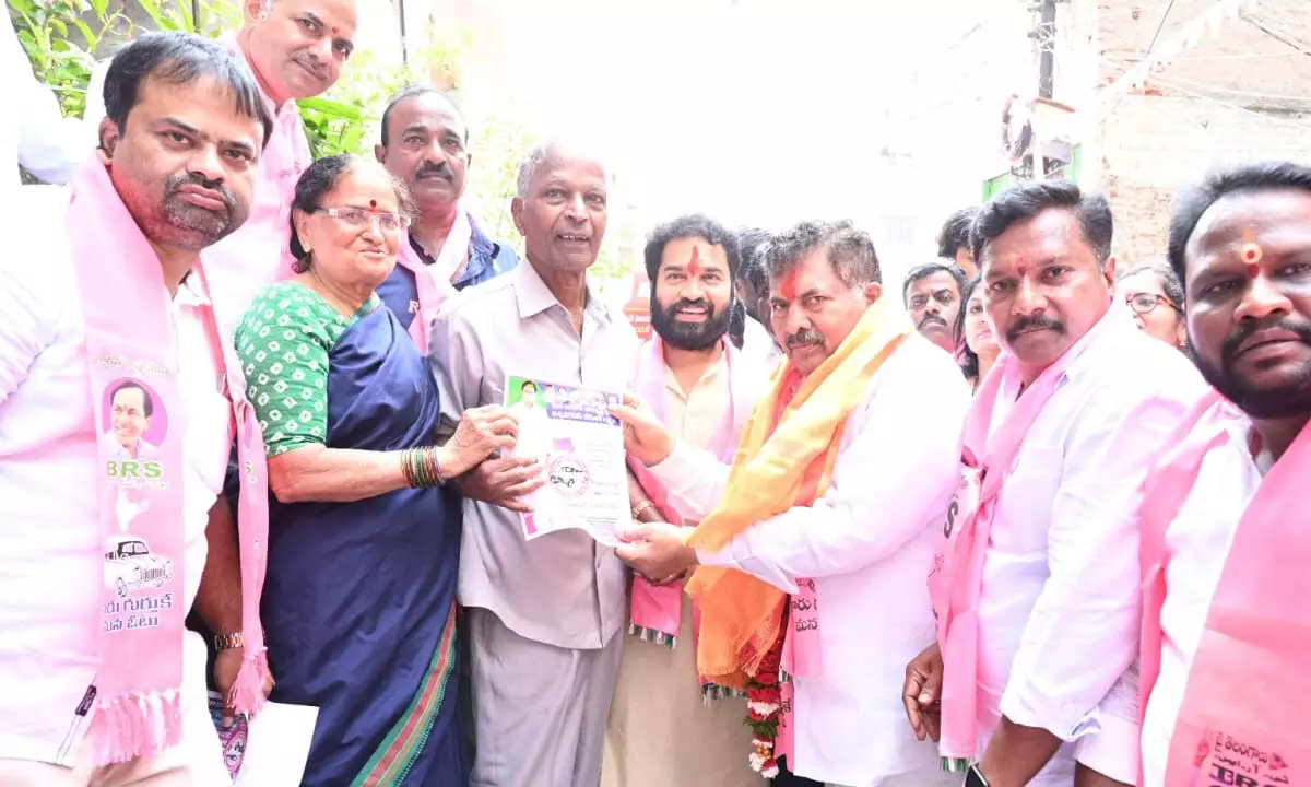 BRS seeks support as Musheerabad MLA Muta Gopal launches campaign