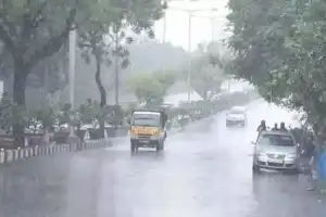 City of Hyderabad experiences heavy rainfall, expected to persist for the next 72 hours.