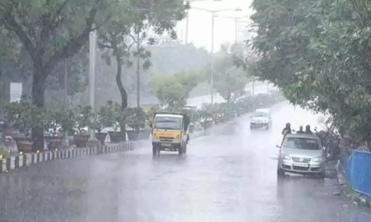 City of Hyderabad experiences heavy rainfall, expected to persist for the next 72 hours.
