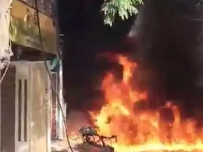 Complaints of burning eyes and headache amidst Nampally fire incident; sticky road reported