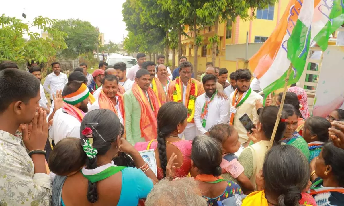 Congress candidate from Rajendranagar campaigns in Shamshabad, emphasizes Congress Guarantees