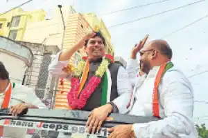 Congress candidate Shaik Akbar in Hyderabad expresses confidence in winning election
