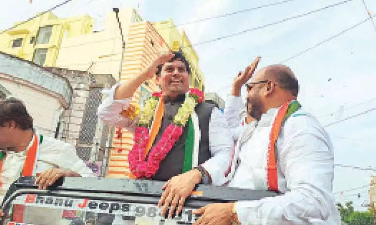Congress candidate Shaik Akbar in Hyderabad expresses confidence in winning election