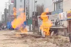 Gas pipeline leakage in Hyderabad leaves two injured