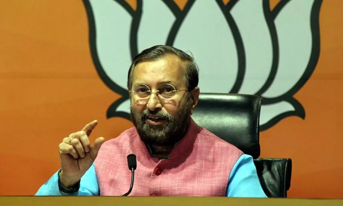 Javadekar states BRS and Congress are two sides of the same coin in Telangana Pilupu BJP Gelupu