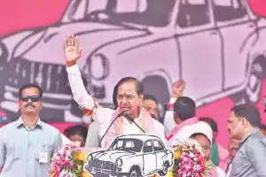 K Chandrashekar Rao presents IT incentive to attract Kamareddy voters