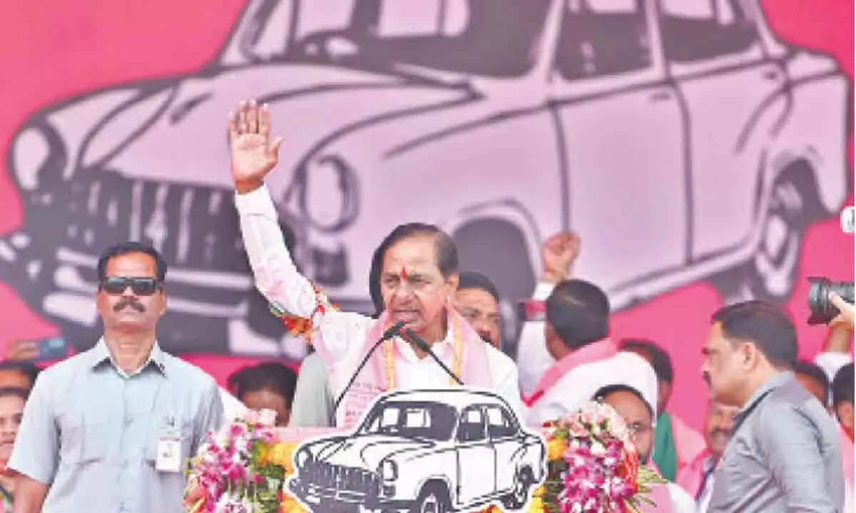 K Chandrashekar Rao presents IT incentive to attract Kamareddy voters