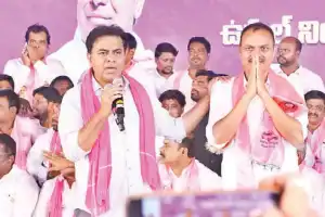 KT Rama Rao boasts of TS-completed skyways in Hyderabad, criticizes Centre for falling behind on city flyover construction.