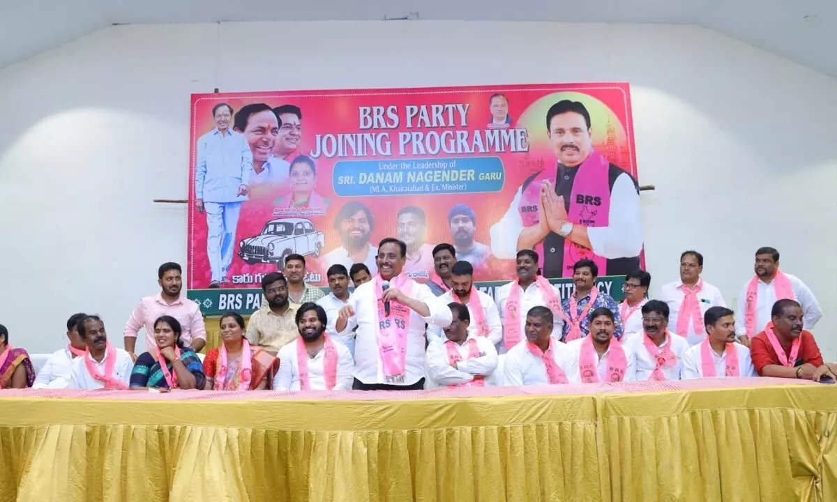 Leaders from TDP, Congress, and BJP unite with BRS in Somajiguda