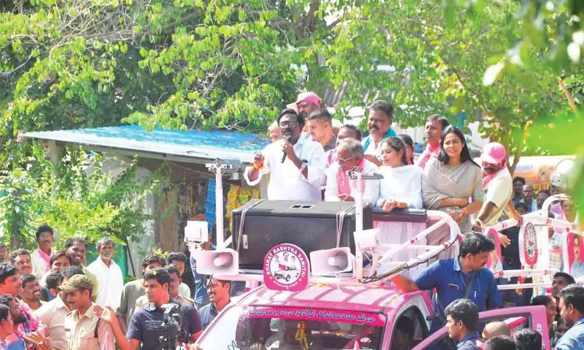 Puvvada Ajay Kumar submits nomination in Khammam
