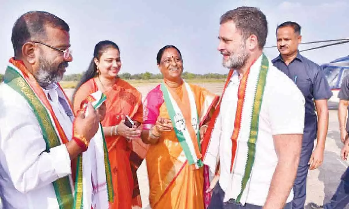 Rahul's Visit Ignites Jubilation Among Congress Cadres in Warangal