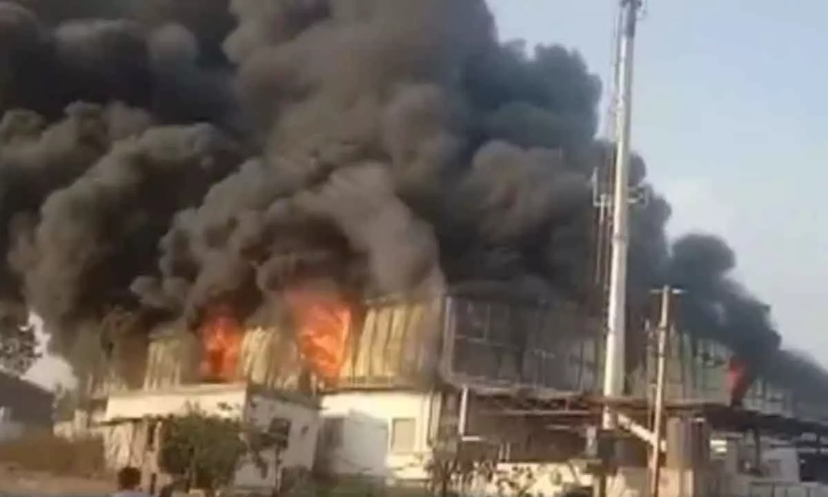 Thermocol company in Shamshabad experiences fire outbreak