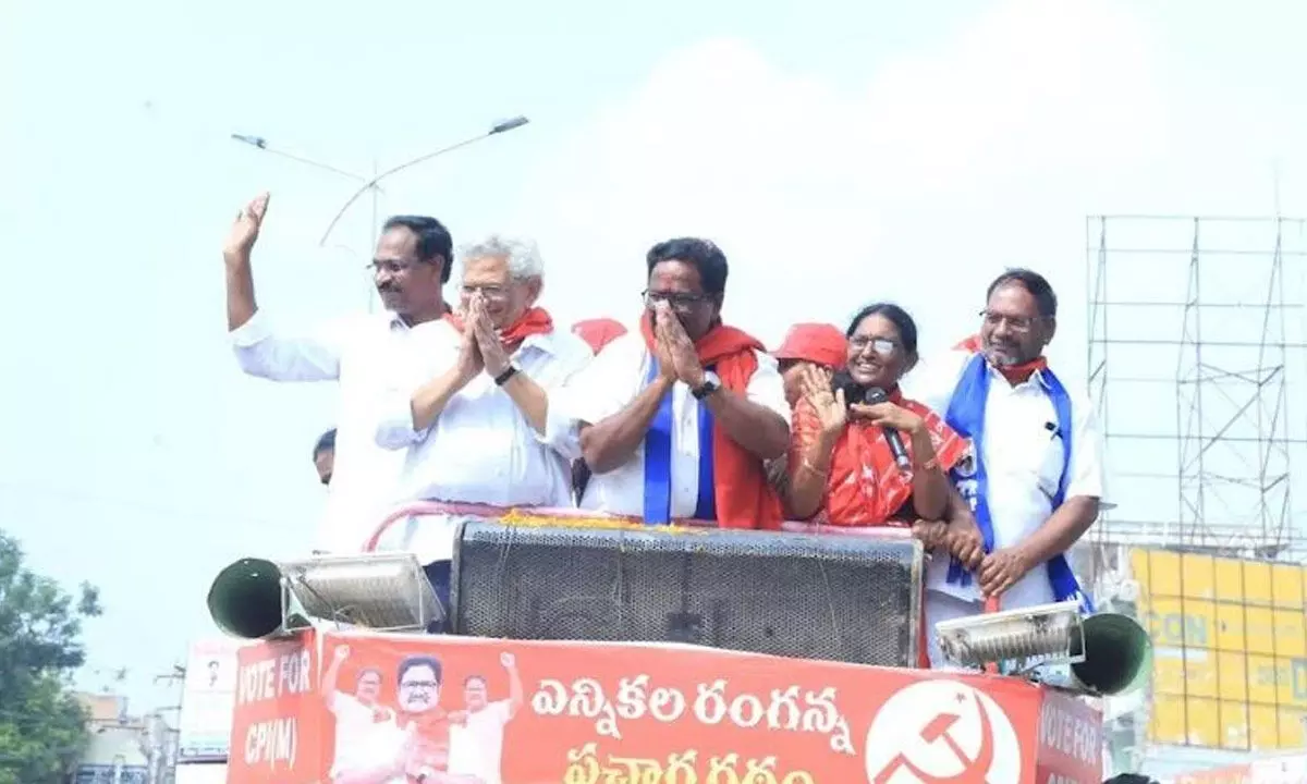 Yechury garners support for ‘Ranganna’ during rally