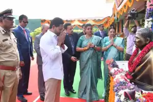 YS Jagan launches book titled ‘Swatantra Udyamamlo Andhrulu’ on AP Formation Day