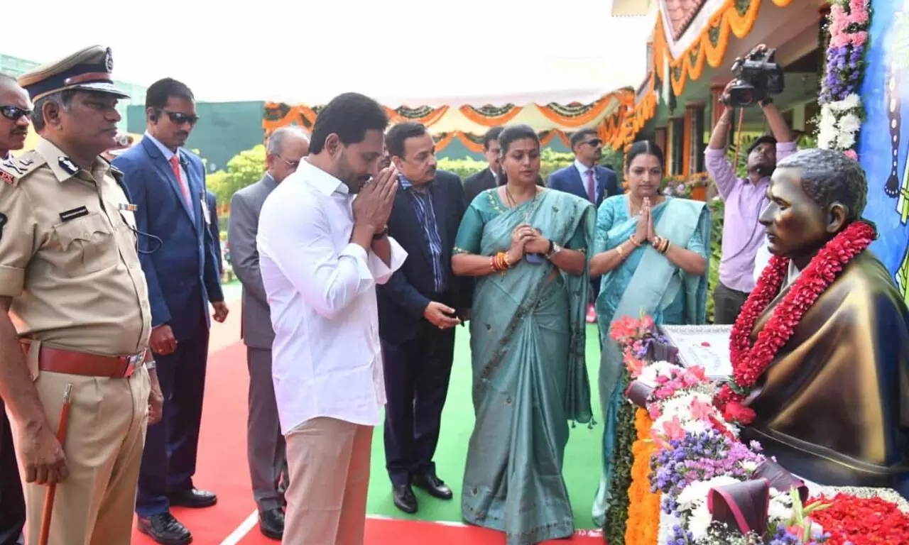 YS Jagan launches book titled ‘Swatantra Udyamamlo Andhrulu’ on AP Formation Day