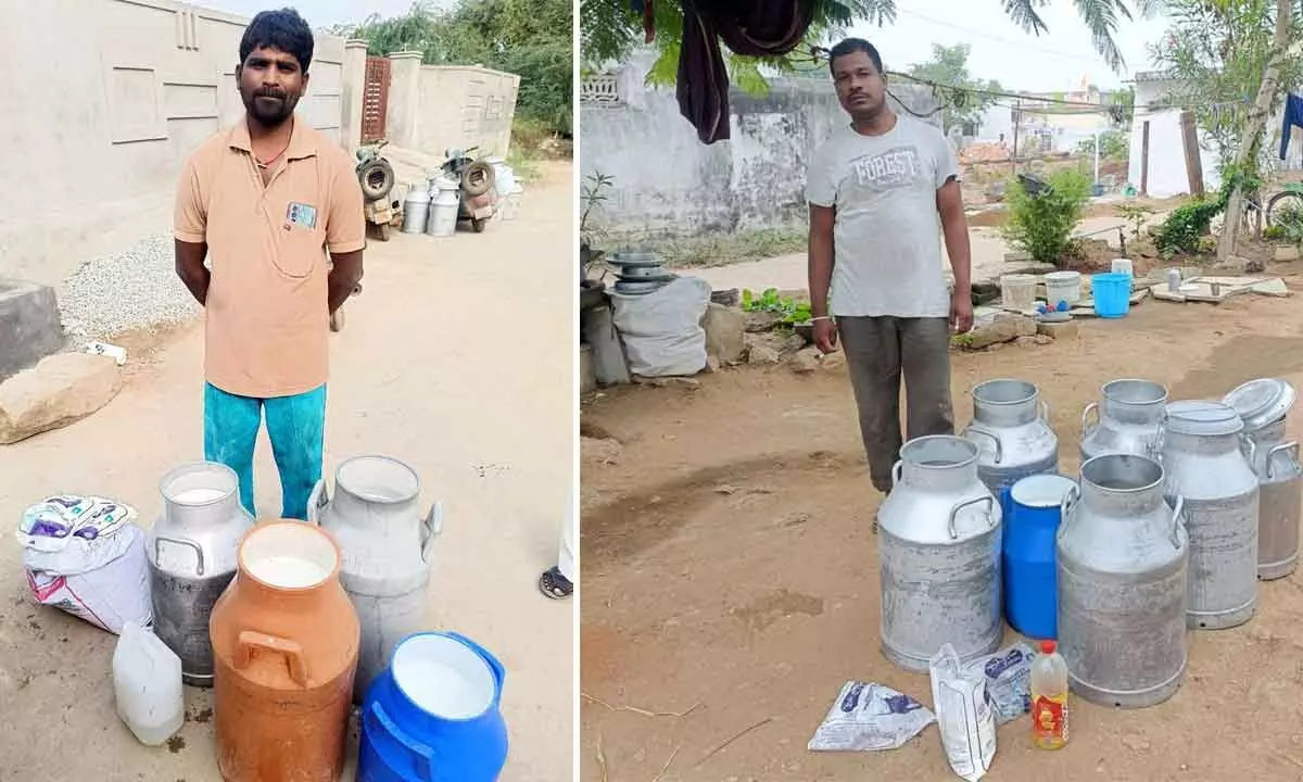 Authorities seize adulterated milk in Bhoodan Pochampally