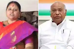 Chief of TS BJP Mahila Morcha Demands Resignation of Kharge