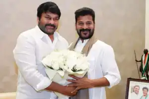 CM Revanth Reddy receives a visit from actor Chiranjeevi