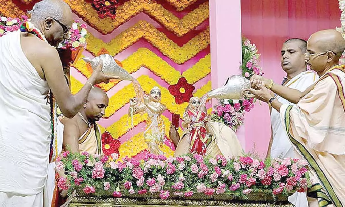 Conclusion of Brahmotsavam at Hare Krishna Golden Temple in Hyderabad
