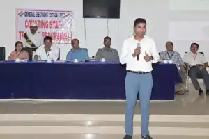Counting staff in Peddapalli district briefed by District Collector Muzammil Khan
