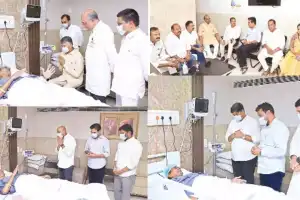 Former CM KCR receives visits from multiple leaders at hospital