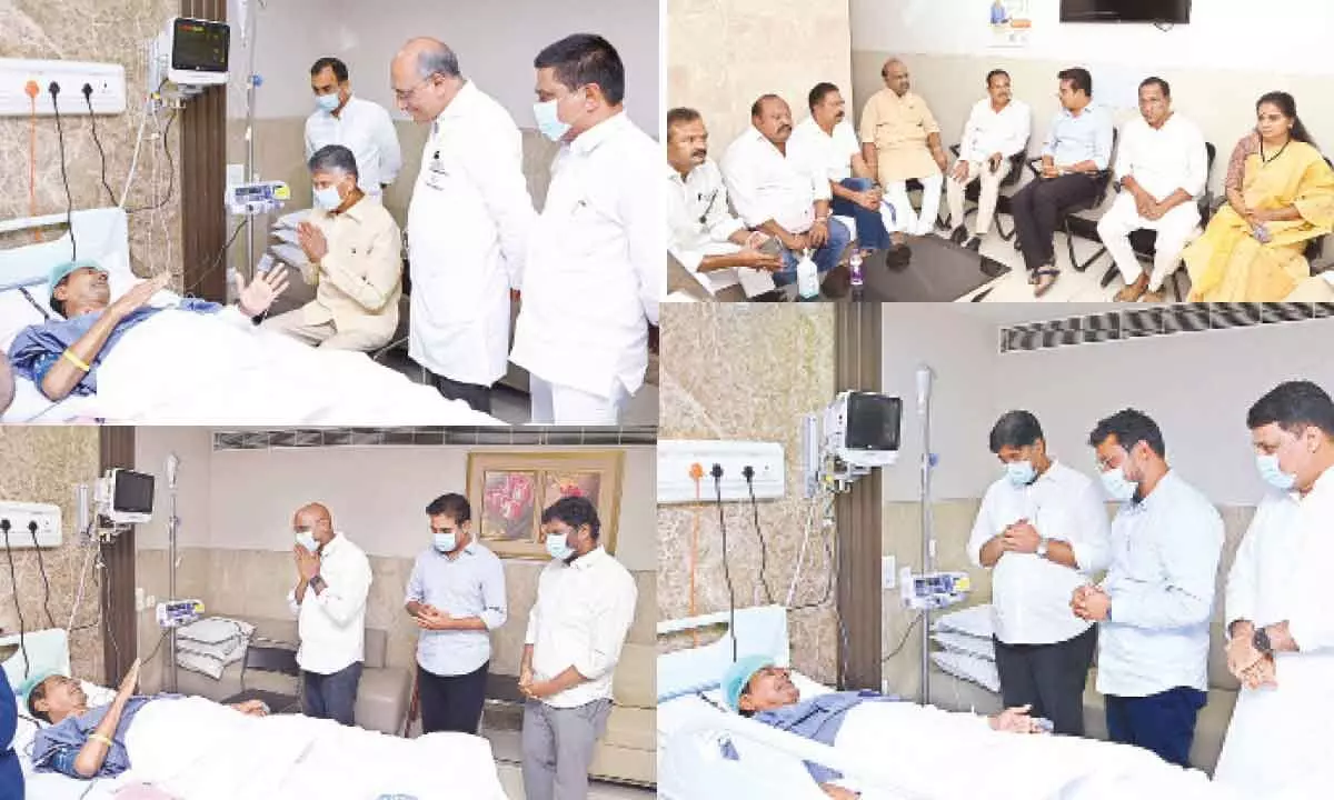 Former CM KCR receives visits from multiple leaders at hospital