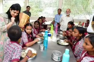 Karimnagar Collector Conducts Inspection of ZP High School