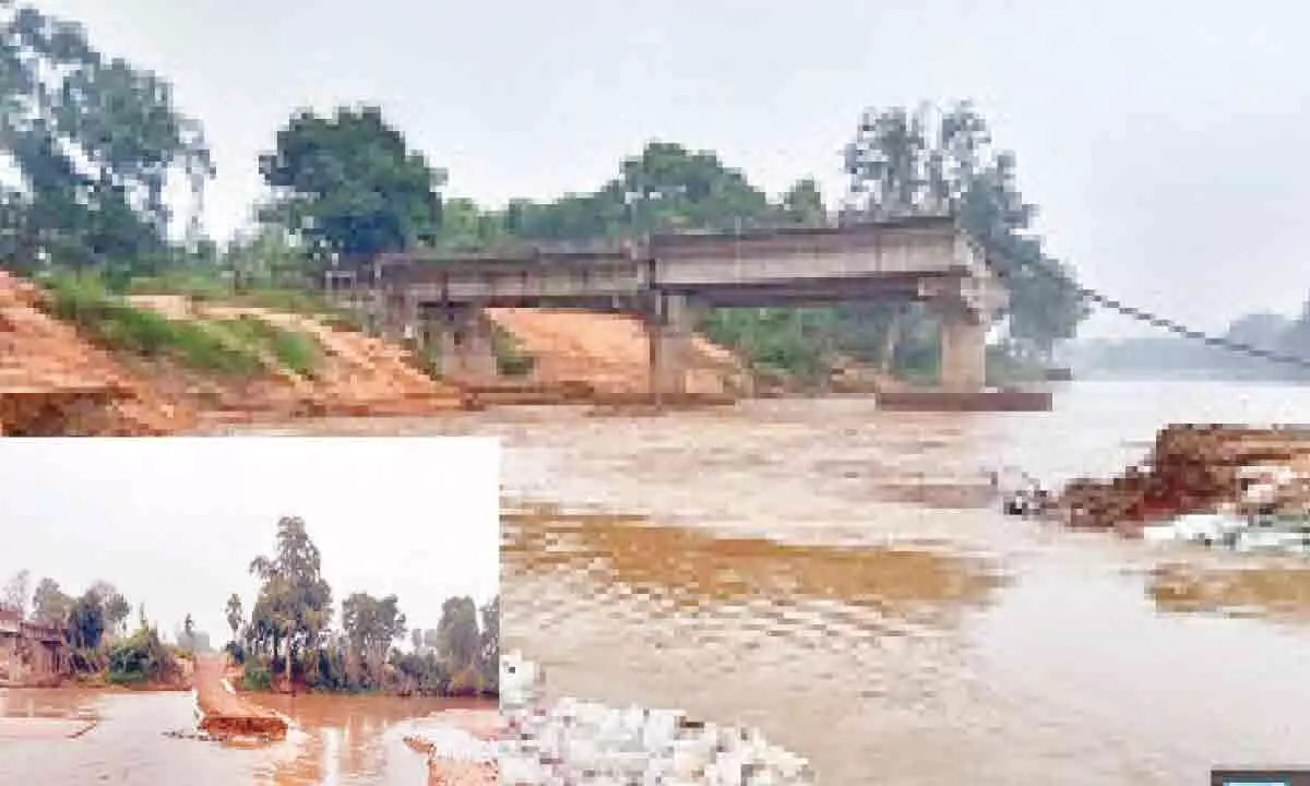 Mulugu District Thoroughfares Left Battered and Muddied