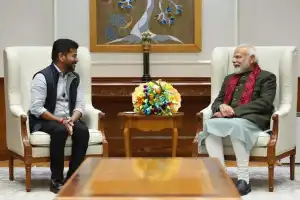 PM in New Delhi meets Revanth and Bhatti