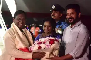 President Murmu arrives in Hyderabad