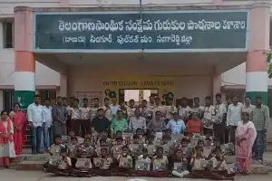 Singoor Gurukul students showcase their artistic talent in National-level painting competition